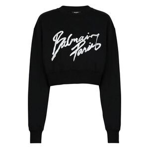 BALMAIN Women's Embellished Knit Sweater Women BLACK Sweaters & Knitwear